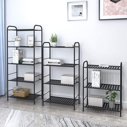JSB 3-Tier Adjustable Shelving Unit, Heavy Duty Storage Rack Organizer Metal - Image 5