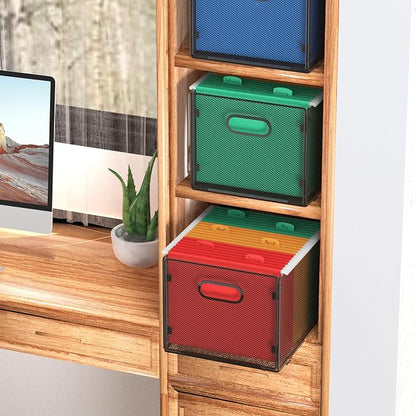samstar Hanging File Organizer, Mesh File Folder Organizer File Crate File - Image 2