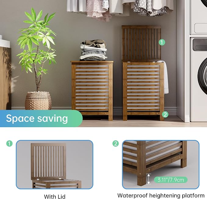SMIBUY Double Laundry Hamper - Image 5