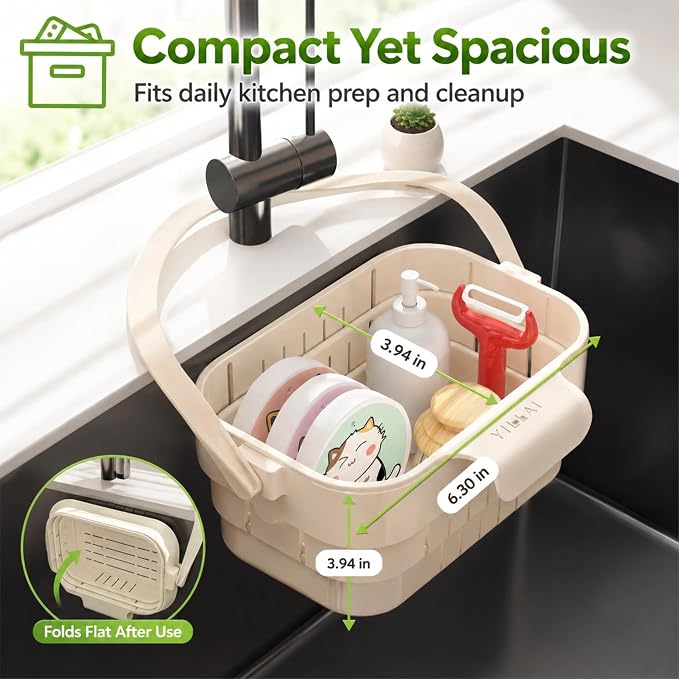 Sink Strainer Basket, 2026 Upgrade Foldable Hanging Sink Drain Basket | - Image 7