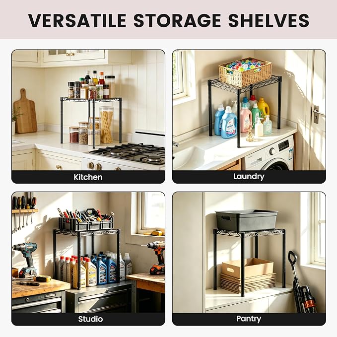 Xcity Storage Shelves, 1 Tier Heavy Duty Metal Shelving Unit, 350 LBS - Image 7