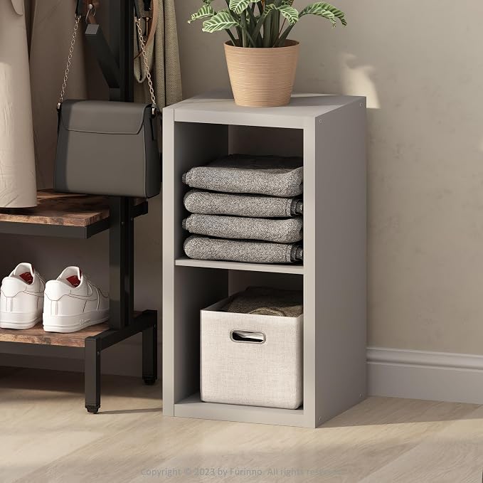 Furinno Cubic Closet Organizers and Storage, 2-Cube Closet Organizer, Open by Furinno-FitsYourSpaceFitsYourBudget