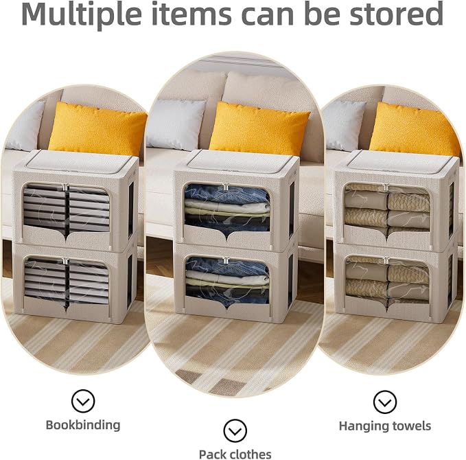FHSQX 3 Pack Clothes Storage Bins - Image 4