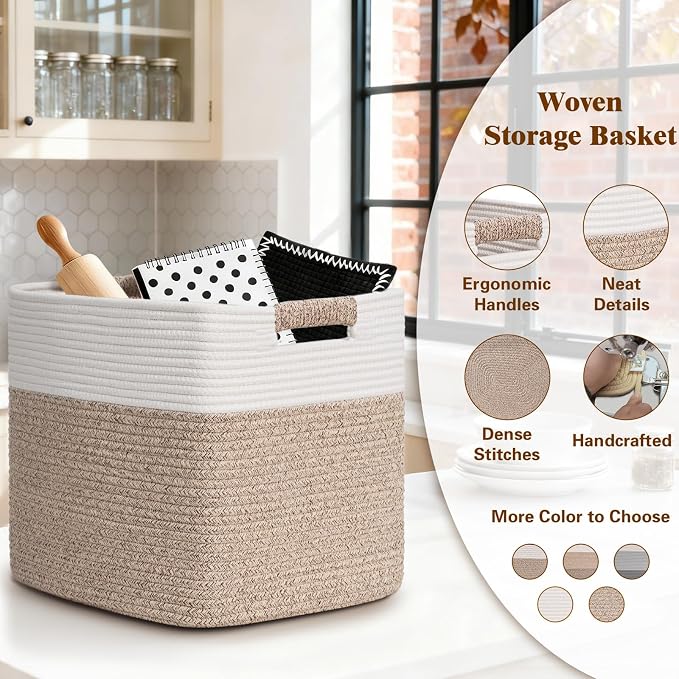 15×13 Inch Storage Cubes, 3 Pack Cube Storage Bins - Image 4