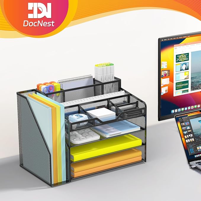 Docnest 4 Tier Mesh Desk Organizer - Image 7
