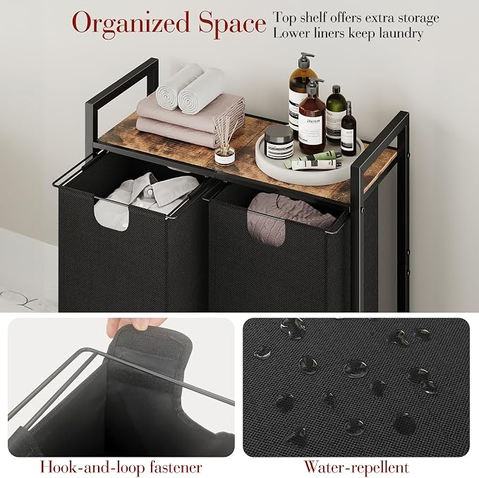 Kitstorack Laundry Basket Organizer, Laundry Hamper - Image 4