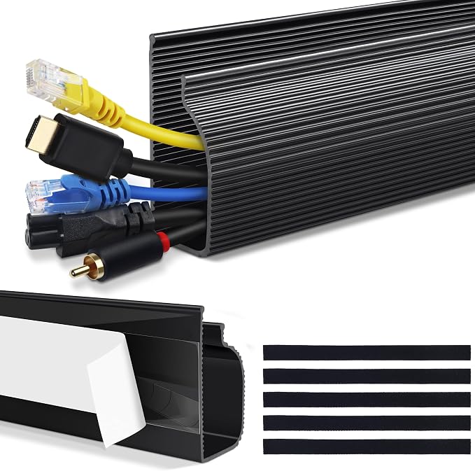 Cable Management Under Desk Self Adhesive Cable Raceways Channel by ZhiYo