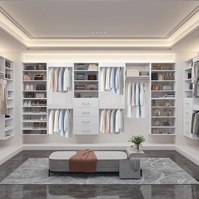 31.5" Wide Tall Hanging Modular Closet System, Wall-Mounted Closet Organizer - Image 6