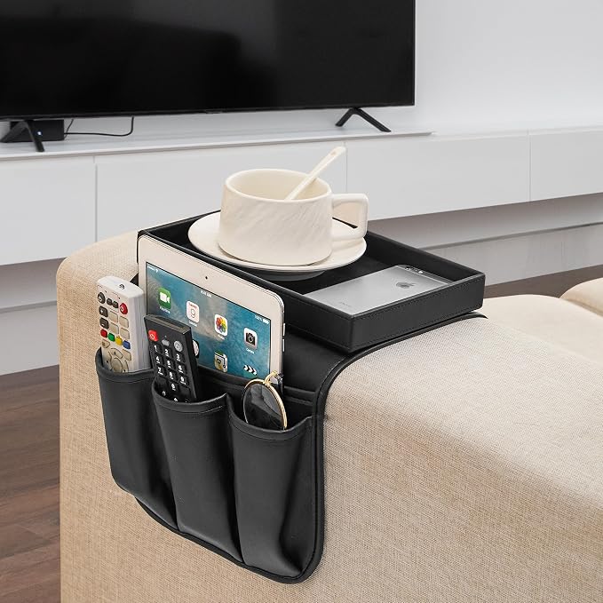 Houseables Armchair Caddy, Recliner Accessories, Armrest Organizer, Recliner - Image 7
