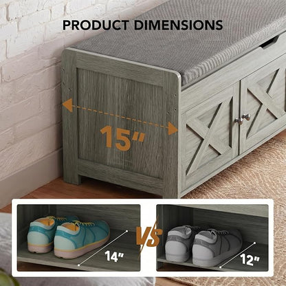 Marsail Shoe Storage Bench - Image 6