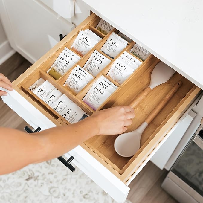 KitchenEdge Tea Bag and Coffee Pod Kitchen Drawer Organizer, Expandable 9.7 to - Image 7