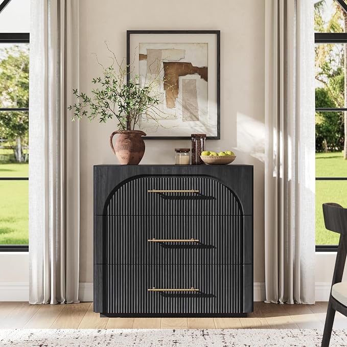 Buffet Cabinet with 3 Storage Drawers, 31.5''W Arched Sideboard | Modular by MorganBrig