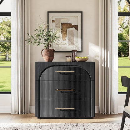 Buffet Cabinet with 3 Storage Drawers, 31.5''W Arched Sideboard | Modular by MorganBrig