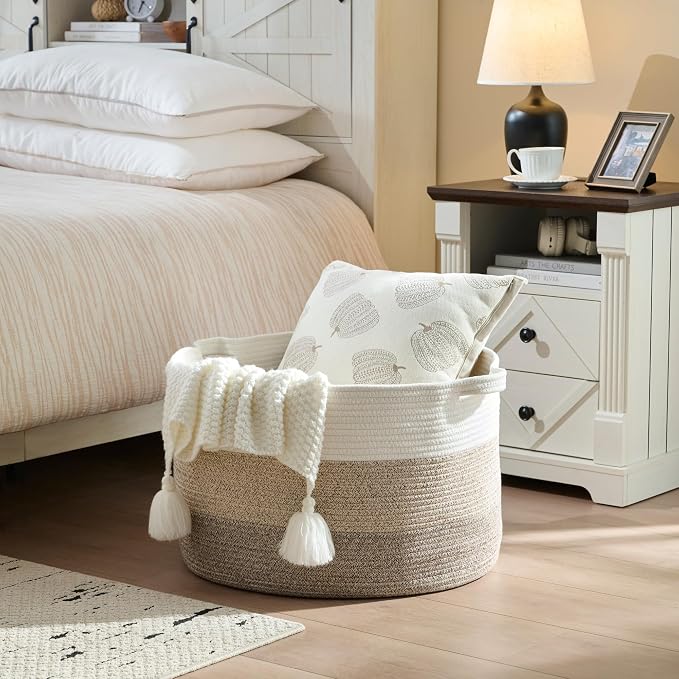 Luxury Little Extra Large Nursery Storage Basket, Blanket Basket - Image 7