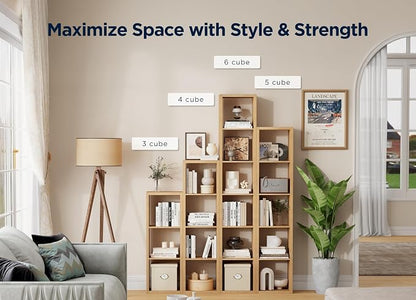 3 Cube Storage Organizer Single Row, Cube Shelf - Image 5