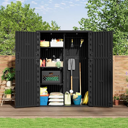 KINYING Outdoor Storage Shed, 57 Cu.ft Vertical Outdoor Storage Cabinet - Image 8