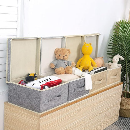 Storage Bins with Lid, Foldable Clothing Storage Box case with Handle - Image 5