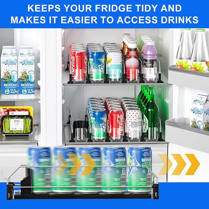 Drink Organizer for Fridge, Upgrade Soda Can Dispenser for Refrigerator - Image 2