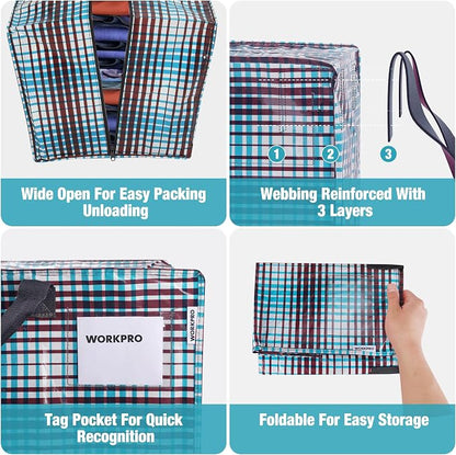 WORKPRO 6 Pack Extra Large Moving Bags - Image 5