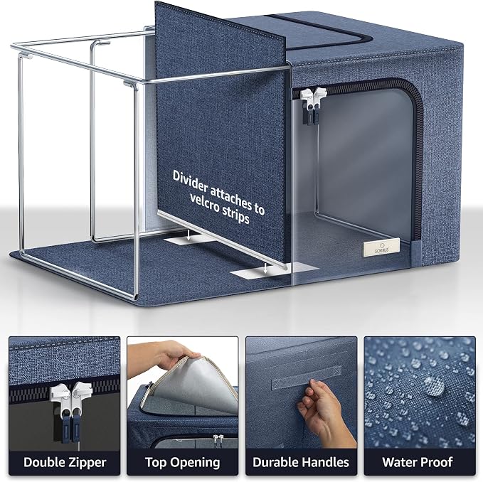 Sorbus Storage Bins with Divided Interior - Image 3