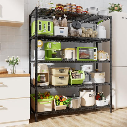 Storage Shelves, 5-Tier Adjustable Metal Industrial Utility Shelf Rack - Image 5