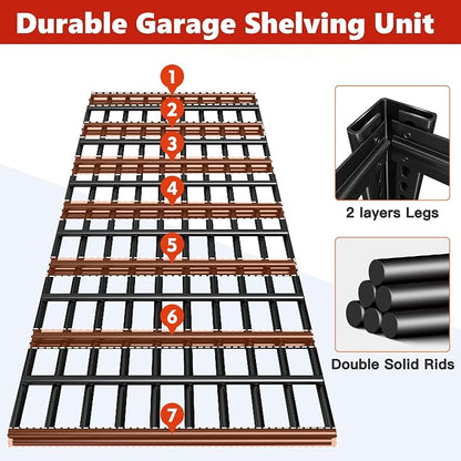 REIBII 84" H Garage Shelving, 6-Tier Storage Shelves Heavy Duty Loads 3500LBS - Image 6