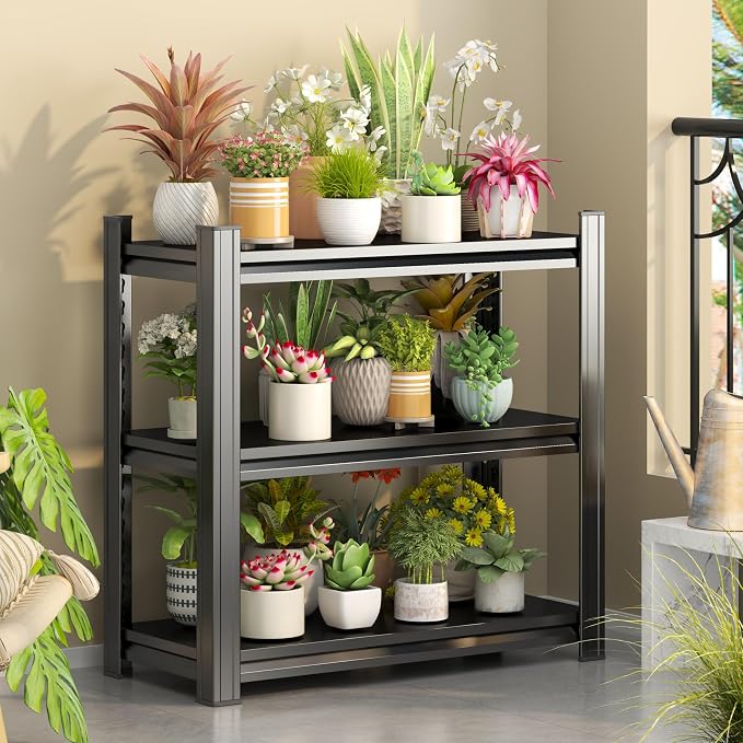 Storage Shelves, Garage Metal Shelving Unit, Adjustable, Double-Layer Column - Image 2