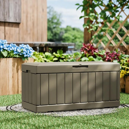 Greesum 82 Gallon Resin Deck Box All Weather Large Outdoor Storage - Image 5