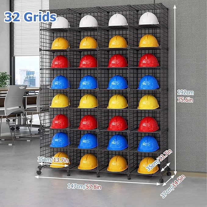 Stackable Safety Helmet Storage Boxes, Large Adjustable Hard Hat Placement - Image 2