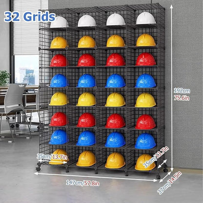 Stackable Safety Helmet Storage Boxes, Large Adjustable Hard Hat Placement - Image 2