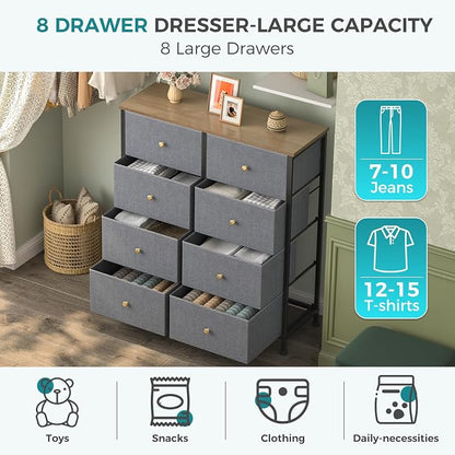 OLIXIS 8 Drawer Storage Dresser - Image 4