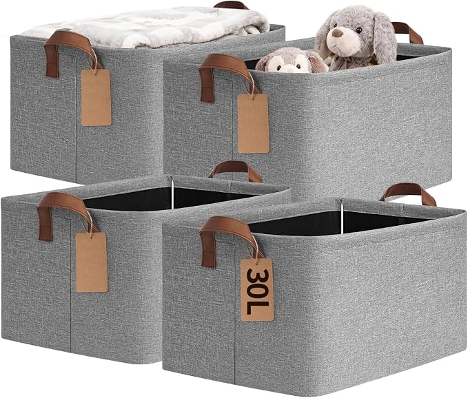 CHICVITA 4 Pack Large Storage Baskets by CHICVITA