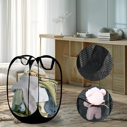 Pop Up Laundry Hamper, Mesh Laundry Basket Collapsible, Foldable Hamper - Image 6
