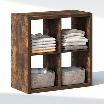 Furinno Cubic Extra Thick 4-Cube Closet Organizers and Storage, Amber Pine | - Image 5