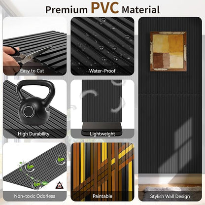 RITOLLO 8-Pack PVC Slat Wall Panels - Image 5