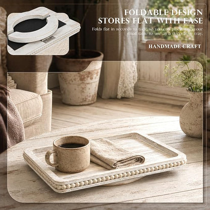 EOSAHR Pine Wood Couch Tray - Image 4