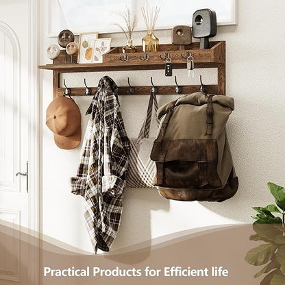 AMBIRD Coat Rack Wall Mount, 35 inch Large Wall Hooks - Image 3