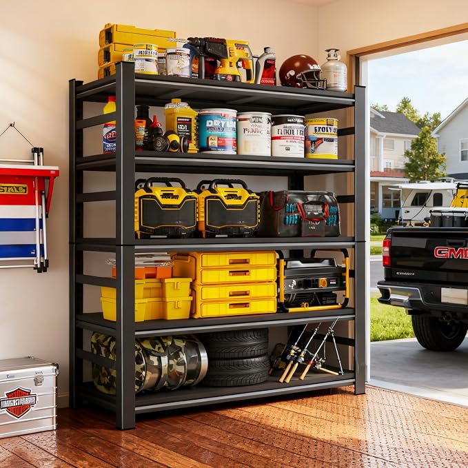 71.2" H Garage Shelving, 5 Tier Storage Shelves Load 3000 lbs, Adjustable by KILISTEELS