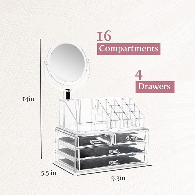 Masirs Clear Makeup Organizer - Image 2