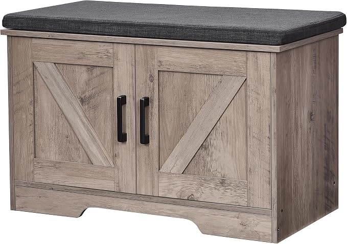 HOMSHO Farmhouse Shoe Storage Bench by HOMSHO