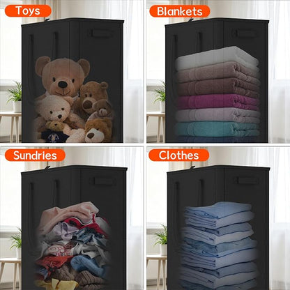 Slim Laundry Hamper with Wheels, 20 Gal Rolling Laundry Basket with lid and - Image 6
