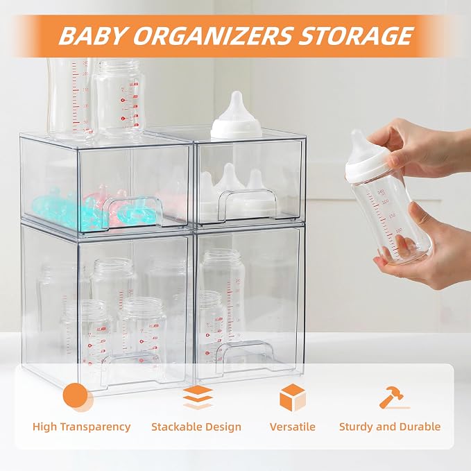 Baby Bottle Organizer, 4 Pack Bottle Storage Organizer Baby - Image 6