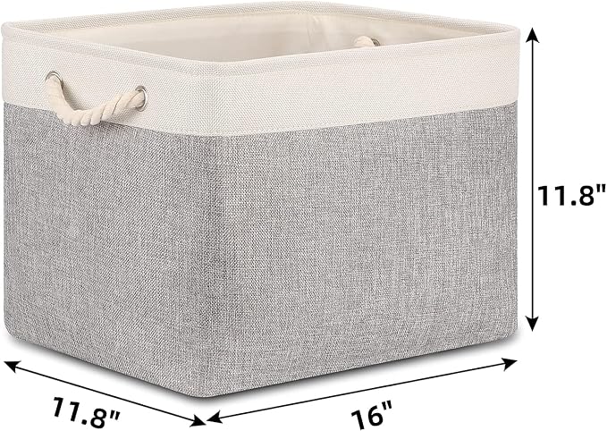 Bidtakay Storage Baskets for Organizing Large Storage Bins for Shelves 2 Pack - Image 6