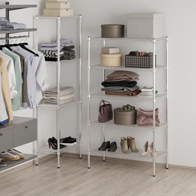 18" Deep x 36" Wide x 64" Height Wire Shelving Kit | 5-Tier | NSF Commercial - Image 7