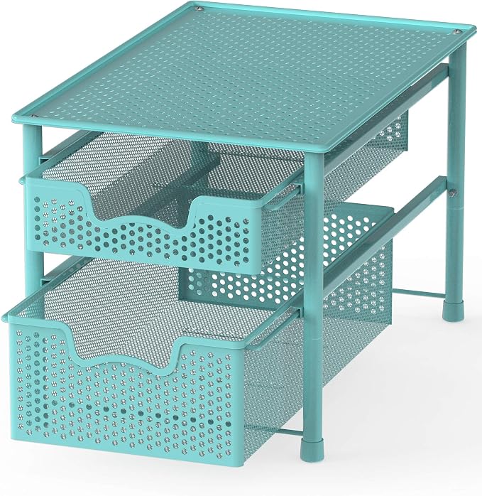 Simple Houseware Stackable 2 Tier Sliding Basket Organizer Drawer by SimpleHouseware