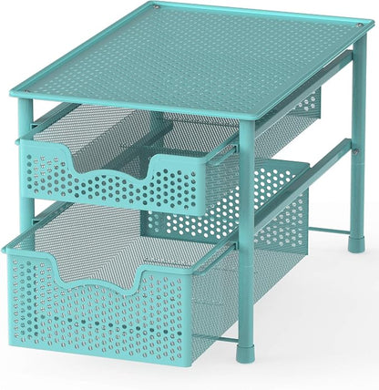 Simple Houseware Stackable 2 Tier Sliding Basket Organizer Drawer by SimpleHouseware
