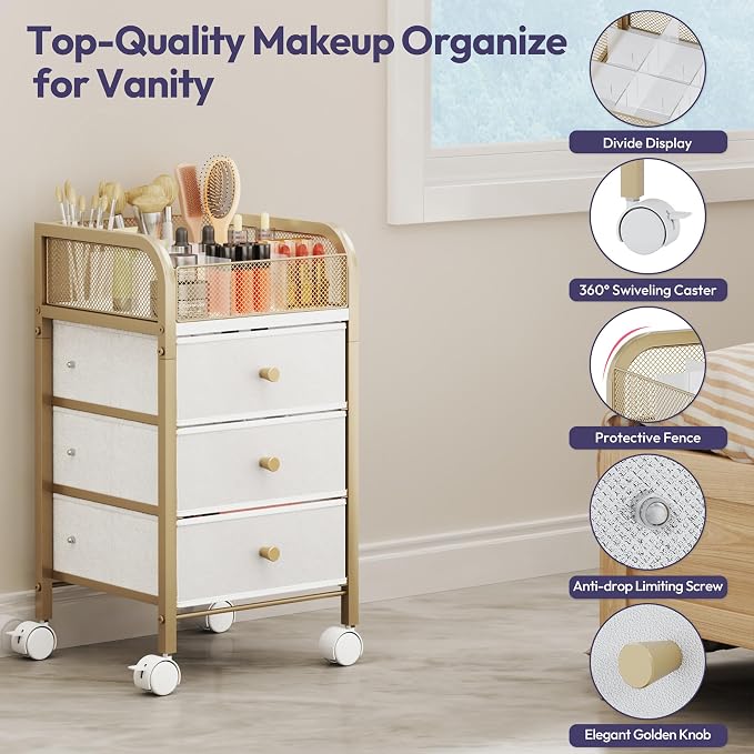 SWTYMIKI Rolling Makeup Organizer Cart - Image 7