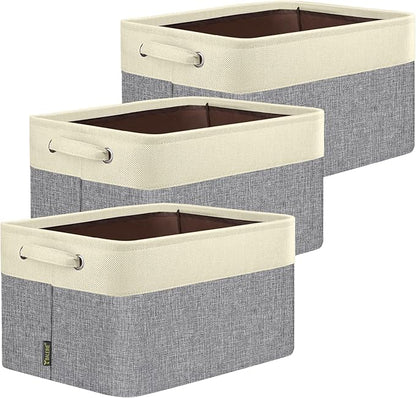 BALEINE 3 Pack Fabric Storage Bins by BALEINE