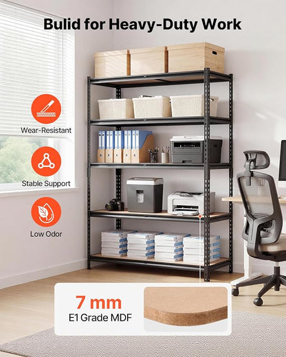 VEVOR Storage Shelves, 5-Tier Adjustable, 3000 lbs Capacity Heavy Duty | - Image 6