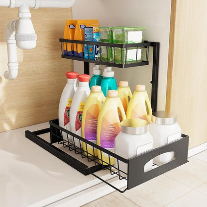 Under Sink Organizer and Storage, Height Adjustable Cabinet Organizer - Image 4